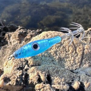 Señuelo garrapatita azul traslúcido