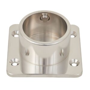 Base para portacañas sobre regala inox cuadrada