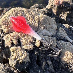 Señuelo garrapatitas 2.0 rojo-blanco