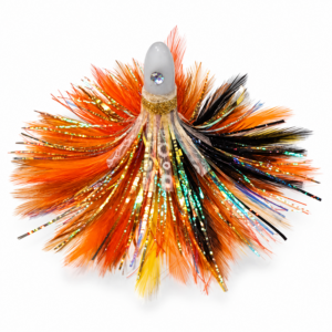 Pluma bolarín naranja y negra