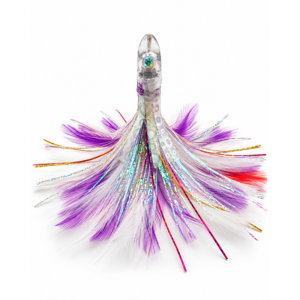 Pluma bolarín blanca y lila