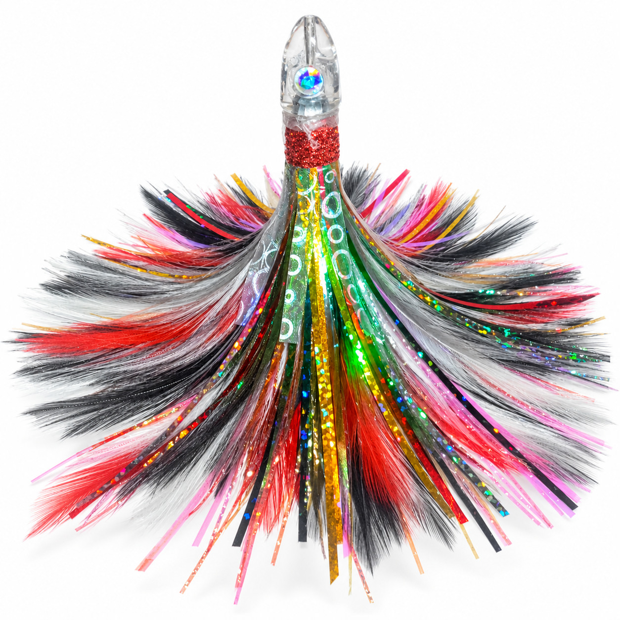 Pluma bolarín Negro, rojo y multicolor
