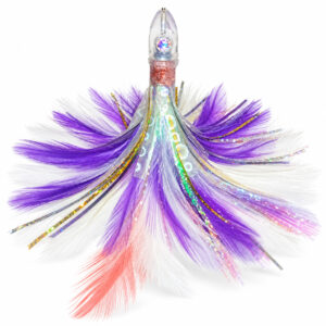 Pluma bolarín Lila y blanco