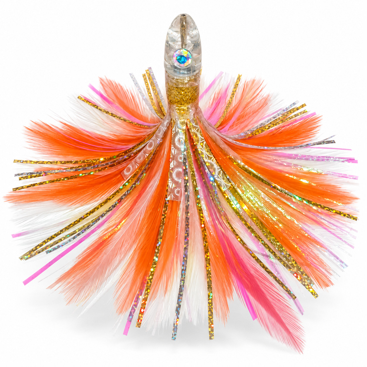 Pluma bolarín Naranja y dorado